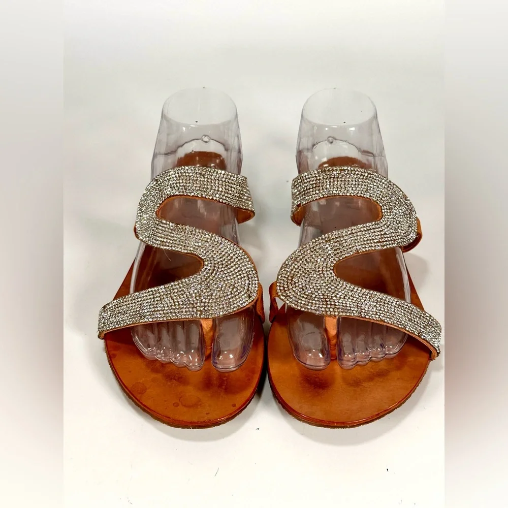 SCHUTZ Women’s Embellished Fabia Flat Leather sandals - Picture 2 of 7